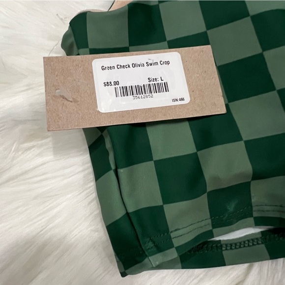 Albion Green Checkered High Waist Bikini Set M & L - Picture 11 of 14